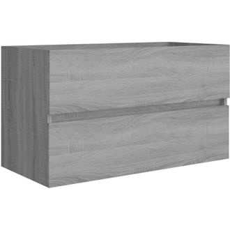 vidaXL Sink Cabinet Grey Sonoma 80x38.5x45 cm Engineered Wood Vidaxl