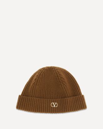 Valentino Garavani VLogo Beanie in cashmere Male UNI