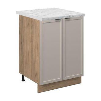 Vicco Armario Bajo De Cocina Fame-line, Grisbeige, 60 Cm, Et M&aacute;rmol