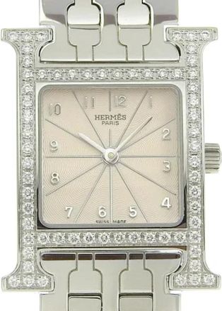 Herm&egrave;s Pre-owned Stainless Steel watches - Dames - Vintage Horloges - Grijs - ONE Size - Vintage