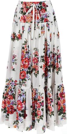 Dolce & Gabbana Long Skirt With Floral Print