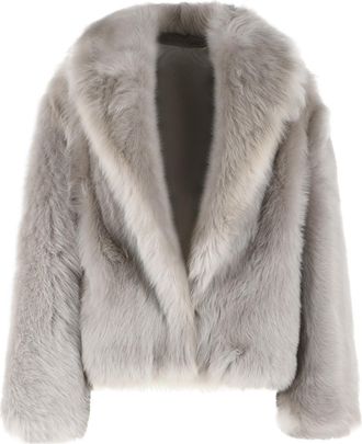 Salvatore Santoro Grey Sheepskin Fur Jacket