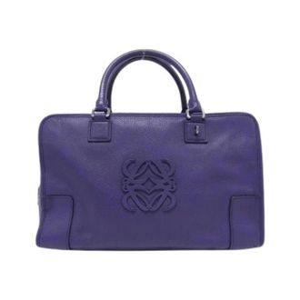 Loewe Pre-owned Handbag - Dames - Pre-owned - Paars - Maat: ONE Size Leer