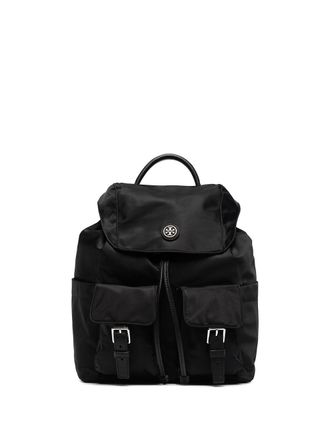 Tory Burch recycled nylon flap backpack - Black