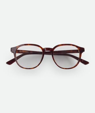Bottega Veneta Classic Panthos Eyeglasses - Brown - Unisex - 100% Eastman Acetate Renew & Including 27% Recycled Material