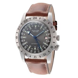 Glycine Airman Vintage The Chief Grey Dial Mens Watch GL0303