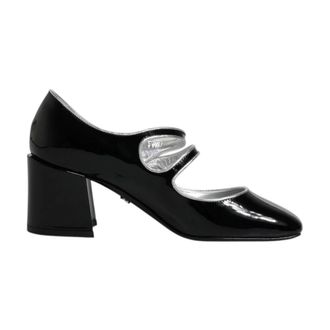 Dolce & Gabbana Pumps, female, Black, 2 UK, Crystal Mary Jane Block Heel Pumps