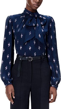 Adam Lippes Joan Silk-Blend Blouse
