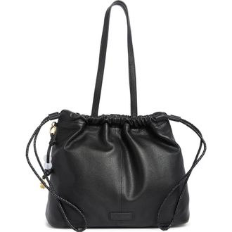 Lucky Brand Tily Leather Bucket Tote Bag in Black Goat Ddm Le at Nordstrom Rack