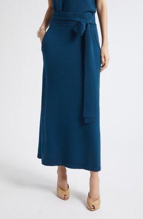 Ramy Brook Abby Wool Midi Skirt in Dark Teal at Nordstrom, Size Xx-Small