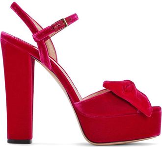 Tom Ford 130mm Brigitte sandals - women - Calf Leather/Calf Leather/Velvet - 37 - Pink