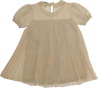 Emporio Armani Unisex Dress, Beige Viscose Blend, Round Neckline