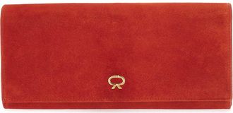 Gianvito Rossi Monica Clutch Bag in Orange Suede at Nordstrom