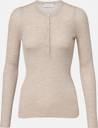 Gabriela Hearst Julian cashmere and silk Henley shirt