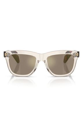 Moncler Bronzz 52mm Pillow Sunglasses in Butter /Mirror Gold at Nordstrom