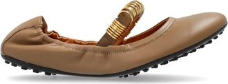 Tod's Dee Ballerina - Dames - Ballerinas - Beige - 37 EU - Leer - Schoenen