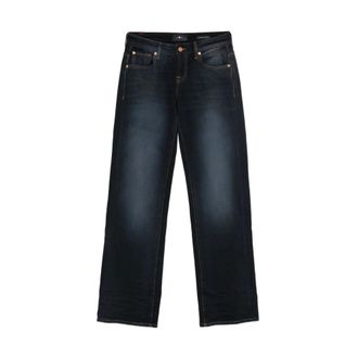 7 For All Mankind Vaqueros de corte recto y tiro bajo - Jeans - Mujer - Azul - W25