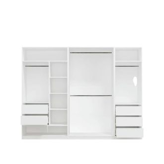 Topeshop Armario De M&oacute;dulos Openo Zesta 260/200 Placas Blancas Estante Grande A Dormitorio
