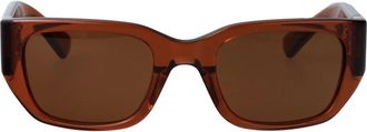 Bottega Veneta Rechthoekige zonnebril - unisex - Zonnebrillen - Bruin - 51 MM - Accessoires