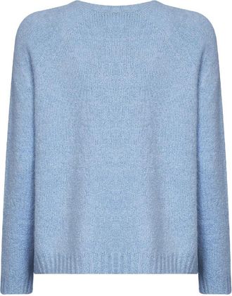 Max Mara Womens Sweater Light Blue Alpaca-Cotton