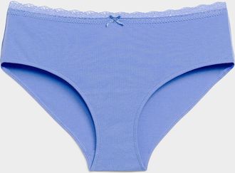 Miiyu Womens Lace-waist Hipster Panties Organic cotton