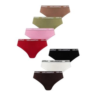 Karl Lagerfeld Logo Thong Multiband 7-Pack - Dames - Ondergoed - Veelkleurig - Maat: XS Katoen