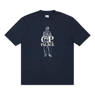 Palace FW22 x CP Company Logo T-Shirt Navy P23CPES001