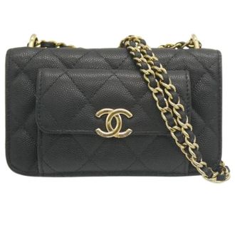 Chanel Pre-owned Vintage Schoudertas - Dames - Pre-owned - Zwart - Maat: ONE Size Leer