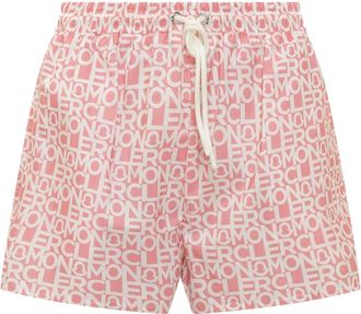 Moncler Basic Logo Shorts - Dames - Bermuda - Roze - 2XS - Polyester - Korte Broeken