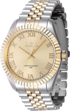 Invicta Specialty Quartz Gold Dial Mens Watch 47404