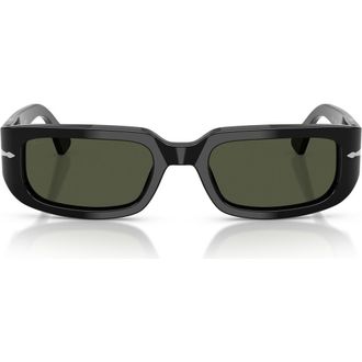 Persol 53mm Pillow Sunglasses in Black /Green at Nordstrom