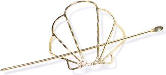 Matr Boomie Arnava Shell Hair Pin - Slide With Stick in Metallic Gold at Nordstrom