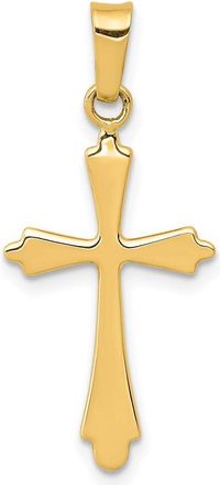 Diamond2Deal 14k Yellow Gold Polished Cross Pendant