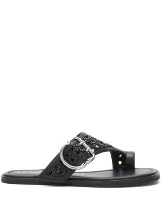 3.1 Phillip Lim Sandali con fascia in macramé - Nero