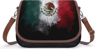 Generic Mexican Mexico Flag Crossbody Bags for Women Shoulder Messenger Bag Purse Handbags