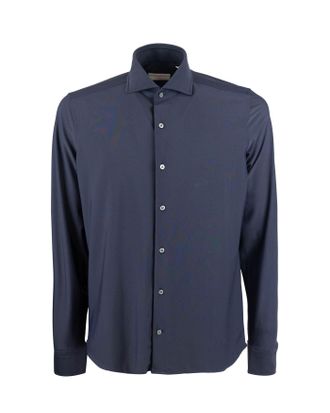 Ghirardelli Blue Slim Fit Classic Stretch Shirt