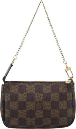 Louis Vuitton Pre-owned Mini Bag - Dames - Vintage Mini Tas - Bruin - ONE Size - Leer - Vintage