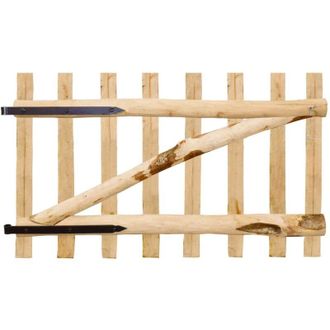 vidaXL Cancello Singolo per Recinzione in Legno di Nocciolo 100x60 cm - Vidaxl