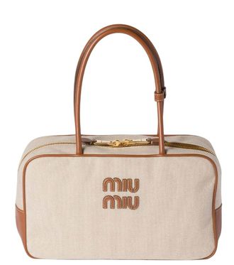 Miu Miu Beige Beau Large Shoulder Bag