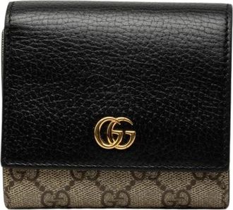 Gucci Pre-owned Canvas Portemonnee - Dames - Vintage Accessoires - Zwart - ONE Size - Leer - Vintage