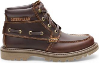 CAT CAT (Caterpillar) Heren Bruine Leren Wandelschoenen - Colorado Boat-Mid