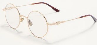 Valentino Occhiale Rotondo In Metallo unisex ORO 48