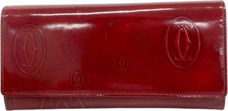 Cartier Bordeaux Leather Long Wallet (Bi-Fold) (Pre-Owned)