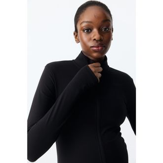H&M Mama Zip-through Sports Jacket in Black at Nordstrom, Size Xx-Large