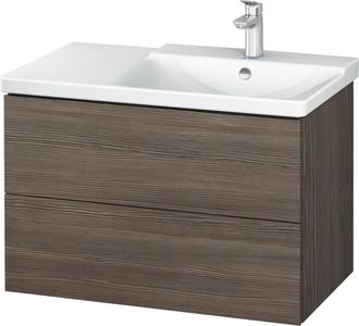 Duravit Duravit L-cube Mueble De Pared De 820mm De Ancho, Profundidad 481, 2 Cajones, Cabe p3 Comfort Art&iacute;culo 233485, Derecho De Cuenca, Color: Pino Terra De