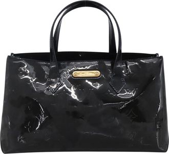 Louis Vuitton Wilshire Handbag Monogram Vernis Blue Patent_Leather Handbag (Pre-Owned)