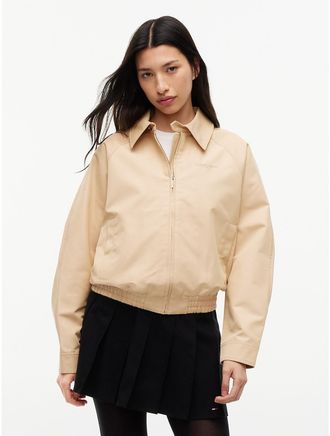 Tommy Hilfiger Womens Tommy Jeans Water-Resistant Coach Jacket - Sunday Pastry - L