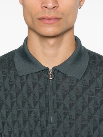 Stefano Ricci Mens Geometric-Pattern Zip-Fastening Polo Shirt Aw26 M