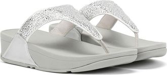FitFlop Lulu Crystal Mix Dames Zilveren Sandalen