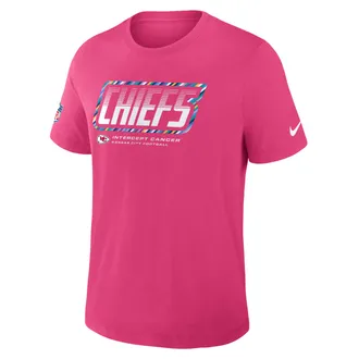 Nike Kansas City Chiefs Crucial Catch Sideline Nike Mens Dri-FIT NFL T-Shirt in Pink | 034J68XZUG-F9R